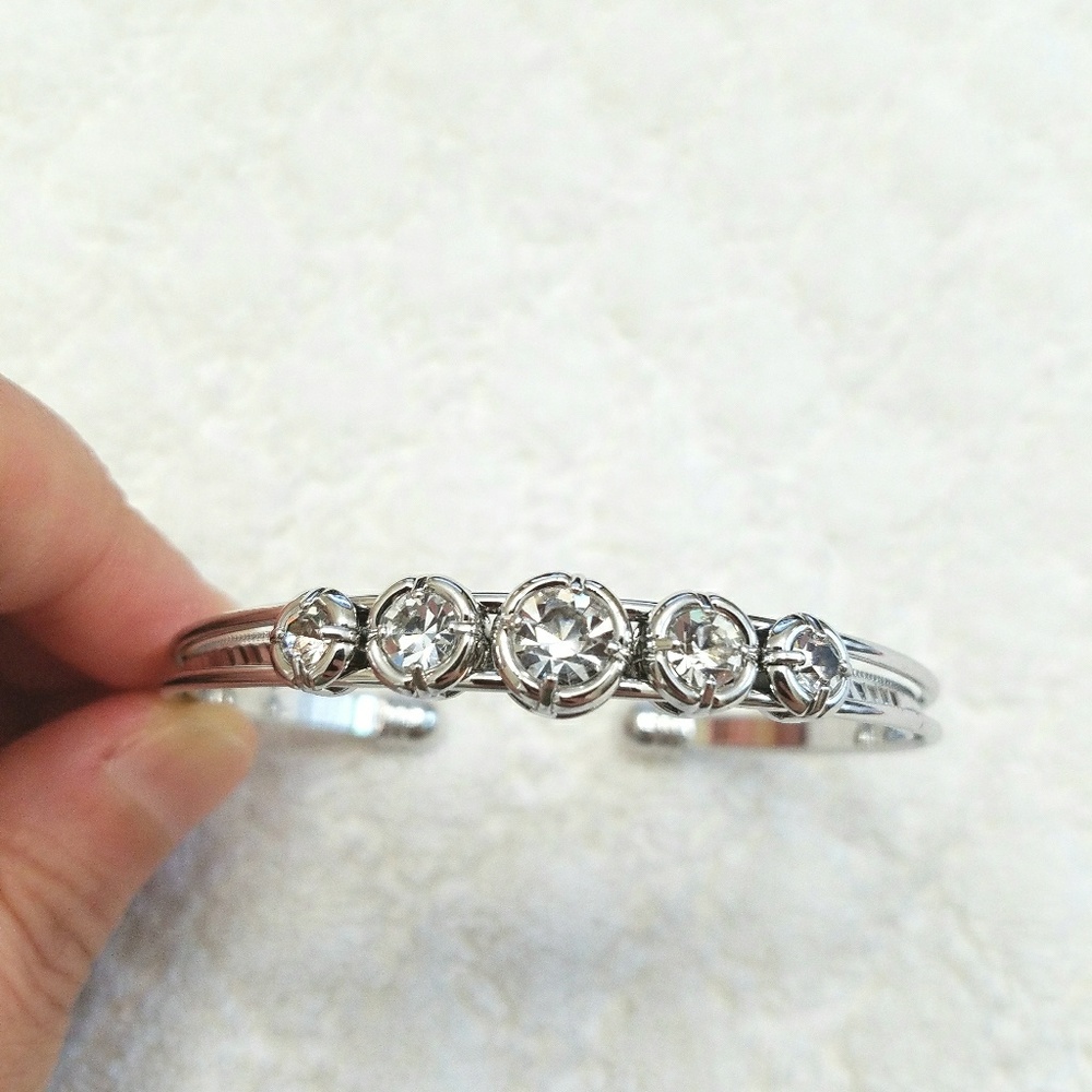 Rhinestone Fashion Adjustable Bangle Bracelet